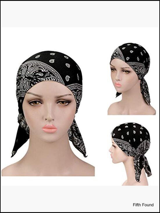 Pre-Tied Chemo Head Scarf 3 Pack Beanie Skull Cover Cap for Women main image 5